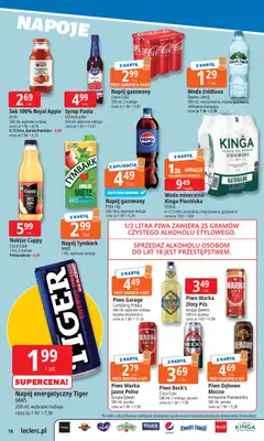 Leclerc - gazetka promocyjna Oferta E.Leclerc | Tanio to tu! od poniedziałku 10.11 do poniedziałku 17.11 - strona 16