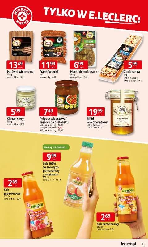 Leclerc - gazetka promocyjna Oferta E.Leclerc | Tanio to tu! od poniedziałku 10.11 do poniedziałku 17.11 - strona 13