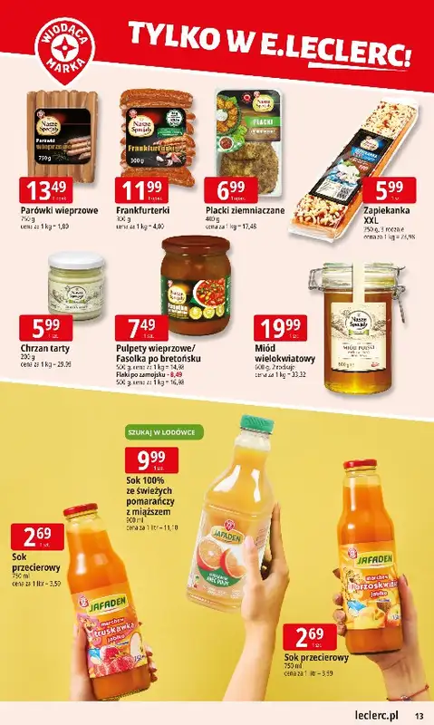 Leclerc - gazetka promocyjna Oferta E.Leclerc | Tanio to tu! od poniedziałku 10.11 do poniedziałku 17.11 - strona 13