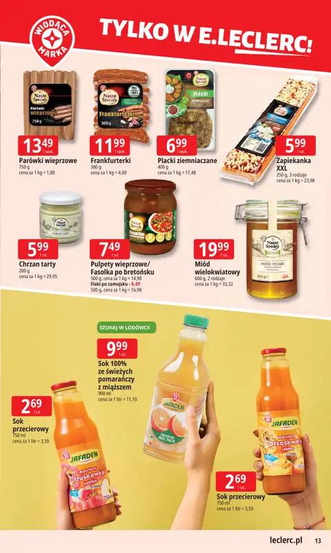 Leclerc - gazetka promocyjna Oferta E.Leclerc | Tanio to tu! od poniedziałku 10.11 do poniedziałku 17.11 - strona 13