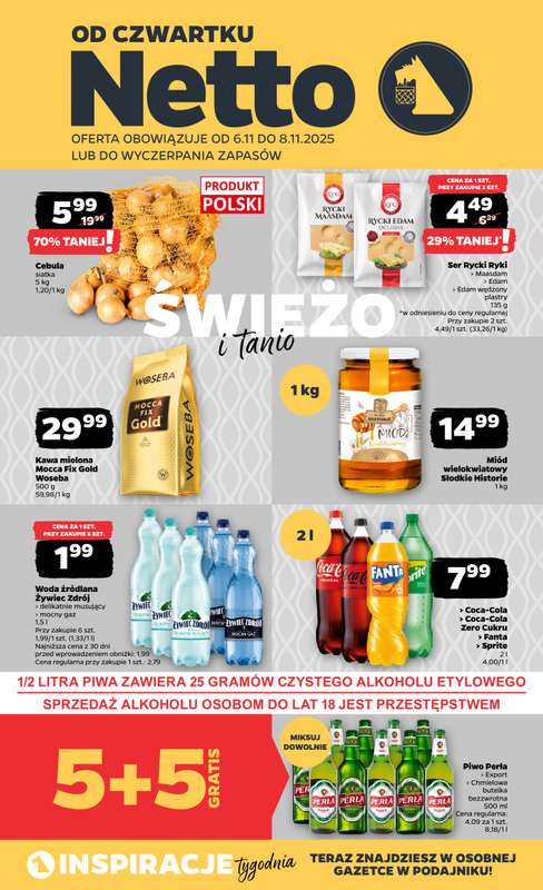 Netto - gazetka promocyjna Gazetka Spożywcza od czwartku 06.11 do soboty 08.11