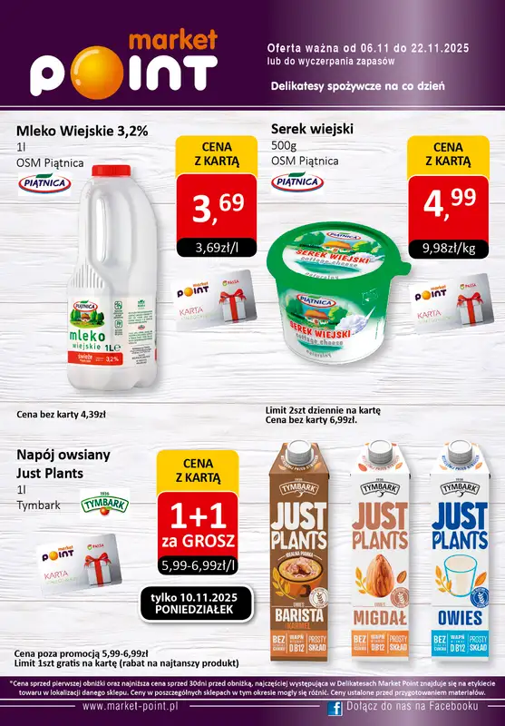 Market Point - gazetka promocyjna Gazetka od czwartku 06.11 do soboty 22.11