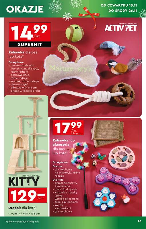 Biedronka - gazetka promocyjna Okazje tygodnia od 10.11 od poniedziałku 10.11 do środy 26.11 - strona 45