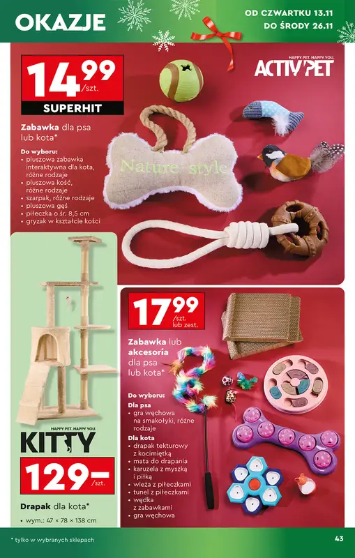 Biedronka - gazetka promocyjna Okazje tygodnia od 10.11 od poniedziałku 10.11 do środy 26.11 - strona 45