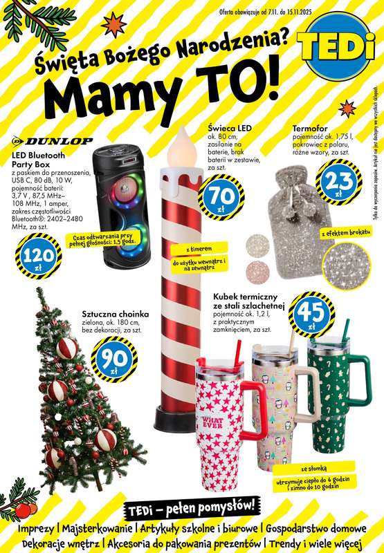 Tedi - gazetka promocyjna Gazetka od piątku 07.11 do soboty 15.11