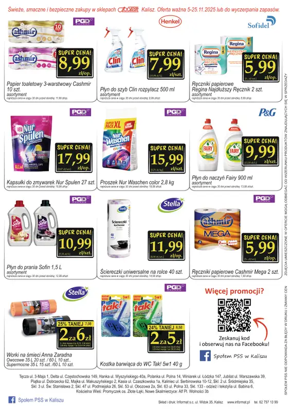 Społem - Blisko i Korzystnie - gazetka promocyjna Gazetka PSS Kalisz od piątku 07.11 do wtorku 25.11 - strona 12