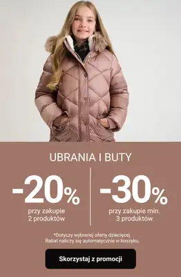 Smyk - gazetka promocyjna Ubrania i buty: -20% przy 2 szt. | -30% przy 3 szt. od soboty 08.11 do środy 12.11