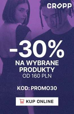 Cropp - gazetka promocyjna -30% na wybrane produkty od 160 PLN od soboty 08.11 do czwartku 20.11
