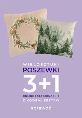 home&you - gazetka promocyjna Wielosztuki 3+1 na poszewki Poszewki od poniedziałku 10.11 do wtorku 02.12