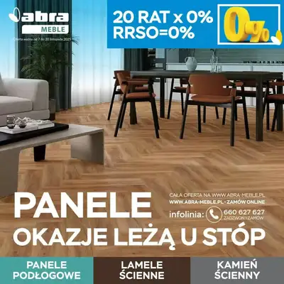 Abra Meble - gazetka promocyjna Okazje leżą u stóp - panele od piątku 07.11 do czwartku 20.11