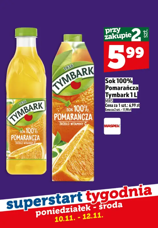 TOPAZ - gazetka promocyjna Superstart tygodnia od poniedziałku od poniedziałku 10.11 do środy 12.11 - strona 4