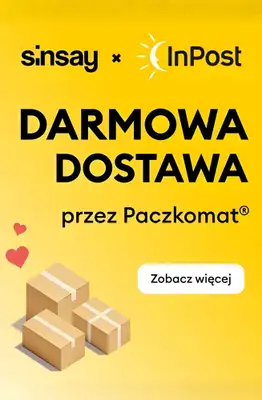 Sinsay - gazetka promocyjna Darmowa dostawa przez Paczkomat! od piątku 07.11 