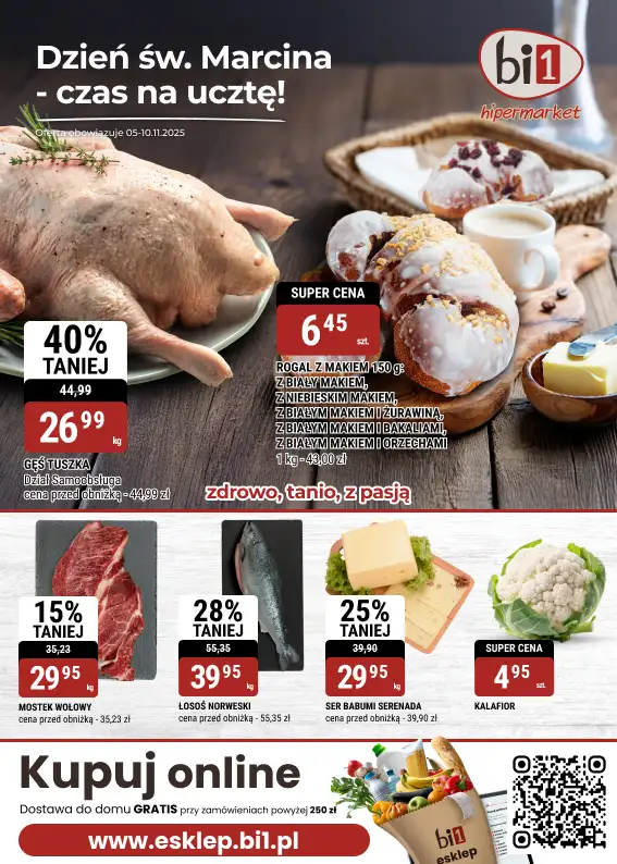 bi1 - gazetka promocyjna Gazetka Bielsko-Biała, Czeladź, Legnica, Szczecin, Wałbrzych od środy 05.11 do poniedziałku 10.11