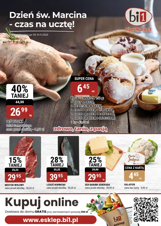 bi1 - gazetka promocyjna Gazetka Białystok, Ełk, Rzeszów od środy 05.11 do poniedziałku 10.11