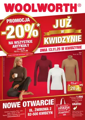Woolworth - gazetka promocyjna WIELKIE OTWARCIE! KWIDZYN, ul. Żwirowa 2 od czwartku 13.11 do soboty 15.11