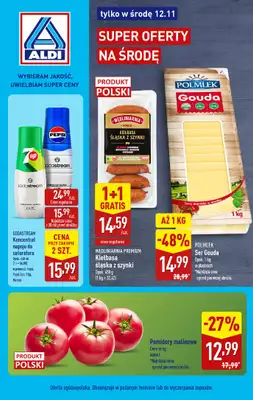 Aldi - gazetka promocyjna Super oferty na środę! od środy 12.11 do środy 12.11
