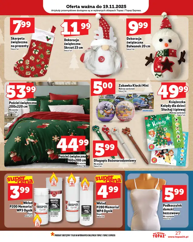 TOPAZ - gazetka promocyjna Gazetka od czwartku 13.11 do środy 19.11 - strona 27