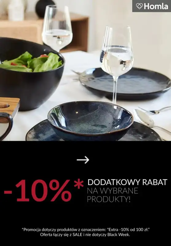 Homla - gazetka promocyjna Dodatkowe -10% od piątku 07.11 