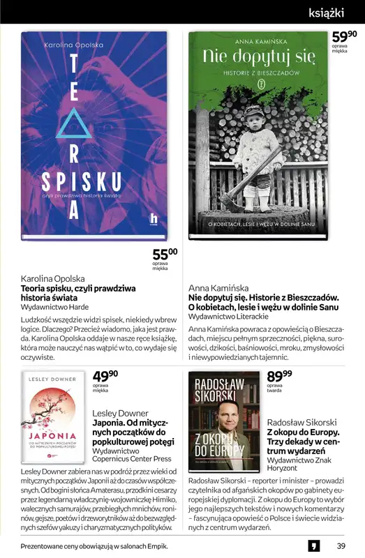 Empik - gazetka promocyjna Tom kultury: książki od środy 29.10 do wtorku 11.11 - strona 39