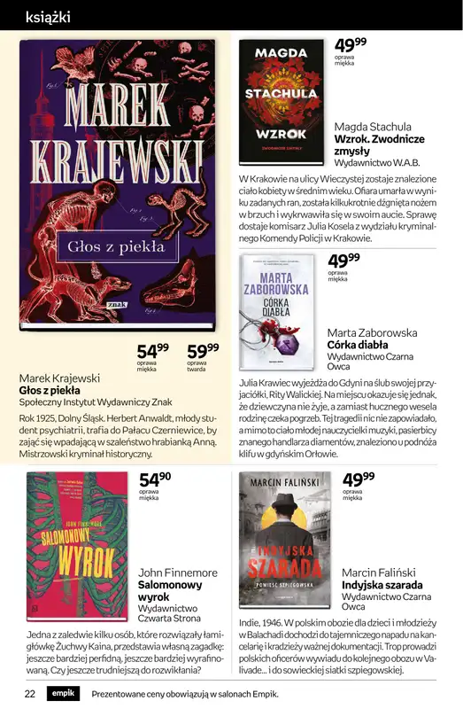 Empik - gazetka promocyjna Tom kultury: książki od środy 29.10 do wtorku 11.11 - strona 22