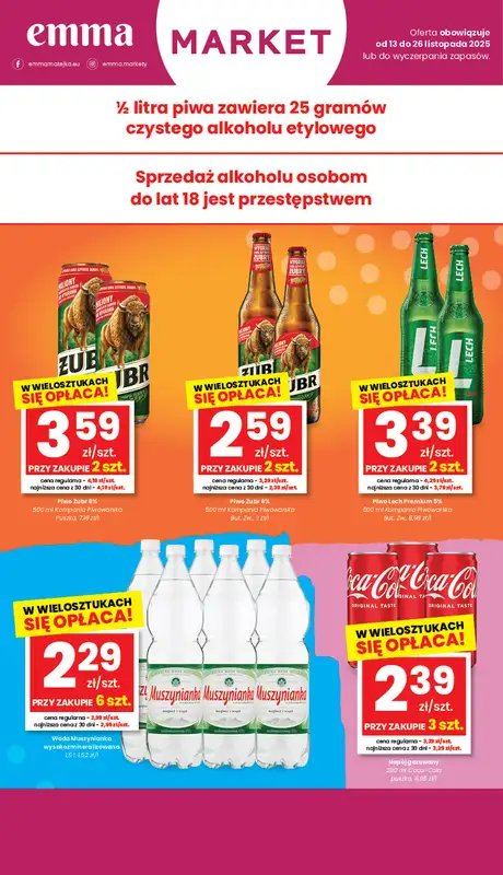 emma MARKET - gazetka promocyjna Gazetka od czwartku 13.11 do środy 26.11 - strona 6