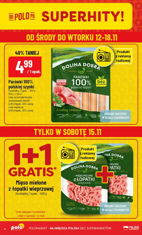 POLOmarket - gazetka promocyjna Gazetka od środy 12.11 do wtorku 18.11 - strona 4