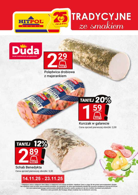 Hitpol - gazetka promocyjna Tradycyjnie ze smakiem! od piątku 14.11 do niedzieli 23.11