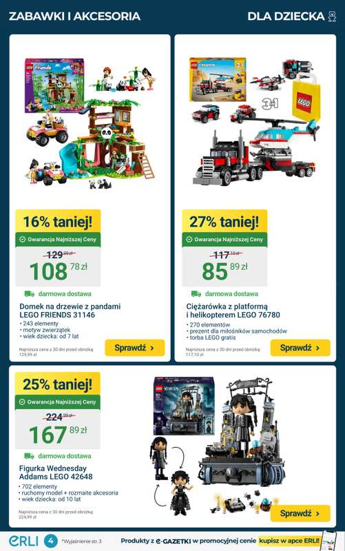 Erli - gazetka promocyjna Black Weeks - Supertanio dla malucha i dla pupila! od poniedziałku 10.11 do niedzieli 16.11 - strona 4