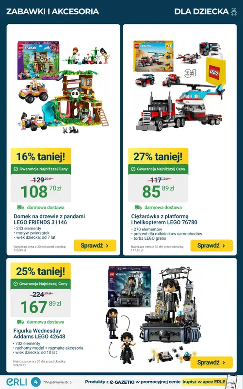 Erli - gazetka promocyjna Black Weeks - Supertanio dla malucha i dla pupila! od poniedziałku 10.11 do niedzieli 16.11 - strona 4