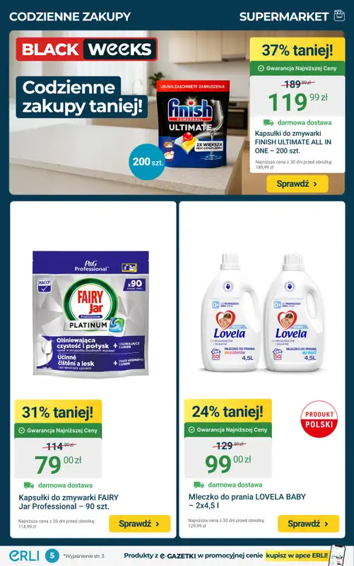 Erli - gazetka promocyjna Black Weeks - Supertanio dla malucha i dla pupila! od poniedziałku 10.11 do niedzieli 16.11 - strona 5