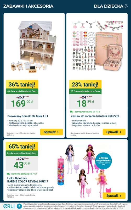 Erli - gazetka promocyjna Black Weeks - Supertanio dla malucha i dla pupila! od poniedziałku 10.11 do niedzieli 16.11 - strona 3
