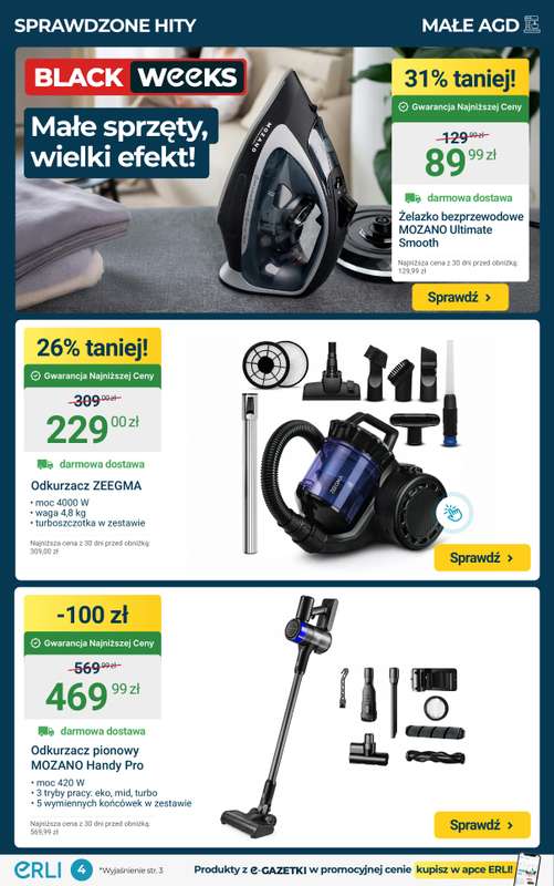 Erli - gazetka promocyjna Black Weeks - Elektronika i AGD najtaniej! od poniedziałku 10.11 do niedzieli 16.11 - strona 4