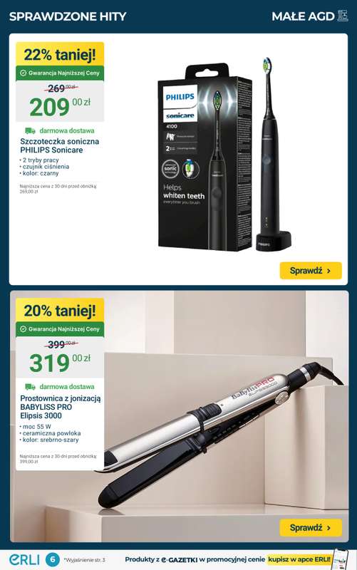 Erli - gazetka promocyjna Black Weeks - Elektronika i AGD najtaniej! od poniedziałku 10.11 do niedzieli 16.11 - strona 6