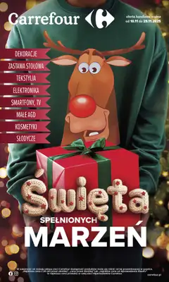 Carrefour - gazetka promocyjna Gazetka Święta spełnionych marzeń od poniedziałku 10.11 do soboty 29.11