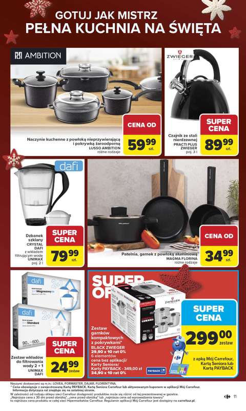 Carrefour - gazetka promocyjna Gazetka Święta spełnionych marzeń od poniedziałku 10.11 do soboty 29.11 - strona 11