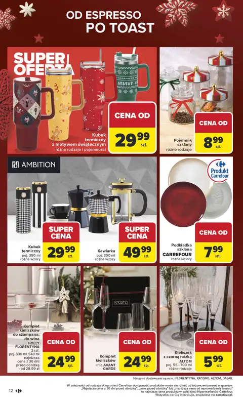 Carrefour - gazetka promocyjna Gazetka Święta spełnionych marzeń od poniedziałku 10.11 do soboty 29.11 - strona 12