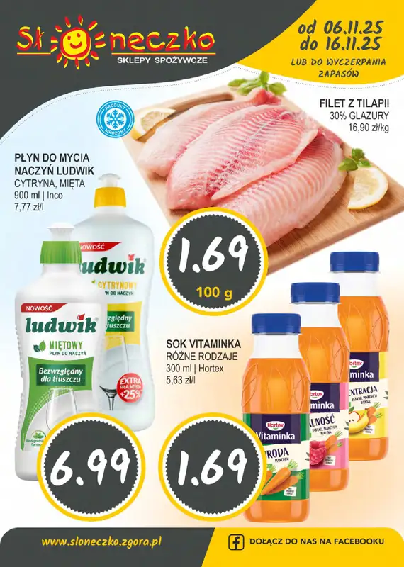 Słoneczko - gazetka promocyjna Gazetka od czwartku 06.11 do niedzieli 16.11