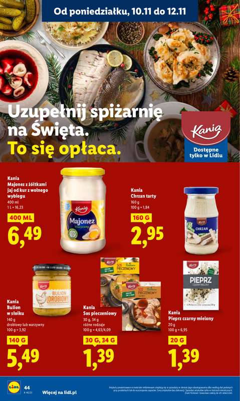 Lidl - gazetka promocyjna Oferta od poniedziałku od poniedziałku 10.11 do środy 12.11 - strona 44