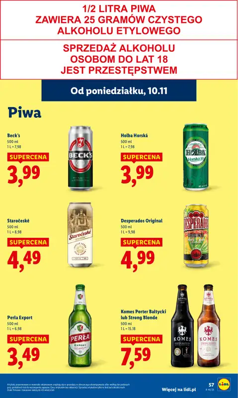 Lidl - gazetka promocyjna Oferta od poniedziałku od poniedziałku 10.11 do środy 12.11 - strona 59