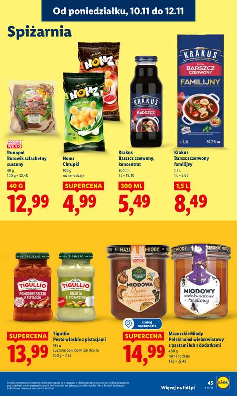 Lidl - gazetka promocyjna Oferta od poniedziałku od poniedziałku 10.11 do środy 12.11 - strona 45