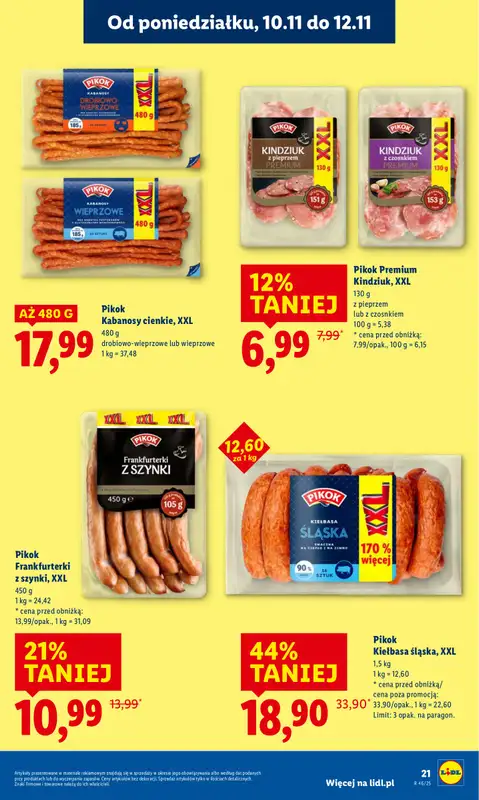 Lidl - gazetka promocyjna Oferta od poniedziałku od poniedziałku 10.11 do środy 12.11 - strona 21