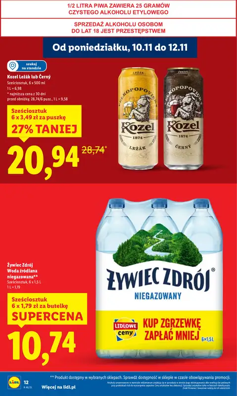 Lidl - gazetka promocyjna Oferta od poniedziałku od poniedziałku 10.11 do środy 12.11 - strona 12