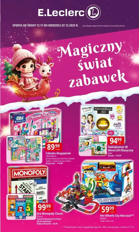 Leclerc - gazetka promocyjna Oferta E.Leclerc | Magiczny świat zabawek  