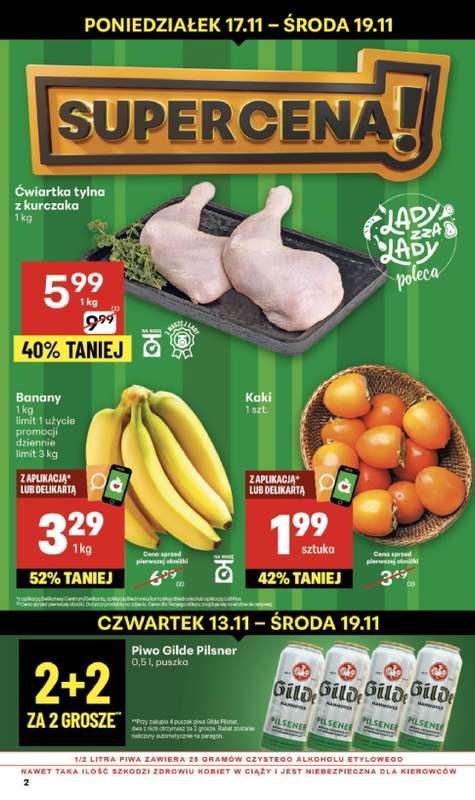 Delikatesy Centrum - gazetka promocyjna Gazetka  do środy 19.11 - strona 2