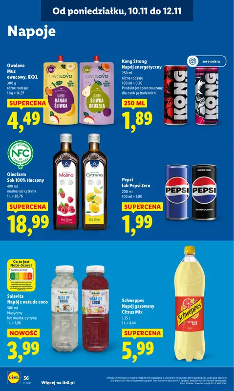 Lidl - gazetka promocyjna Oferta od poniedziałku od poniedziałku 10.11 do środy 12.11 - strona 58