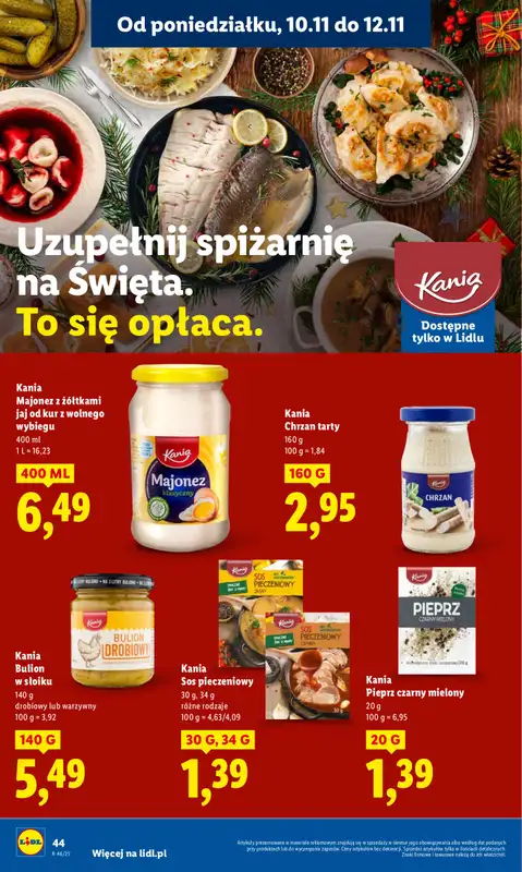 Lidl - gazetka promocyjna Oferta od poniedziałku od poniedziałku 10.11 do środy 12.11 - strona 44