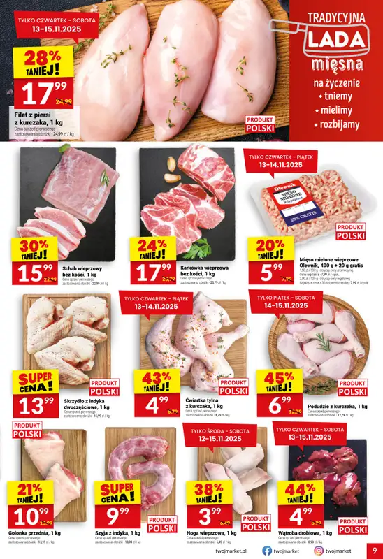 Twój Market - gazetka promocyjna Gazetka od środy 12.11 do wtorku 18.11 - strona 9
