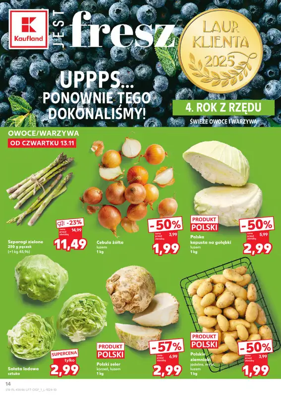 Kaufland - gazetka promocyjna Oferta Kaufland od czwartku 13.11 do środy 19.11 - strona 14