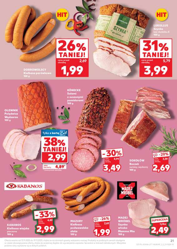 Kaufland - gazetka promocyjna Oferta Kaufland od czwartku 13.11 do środy 19.11 - strona 21