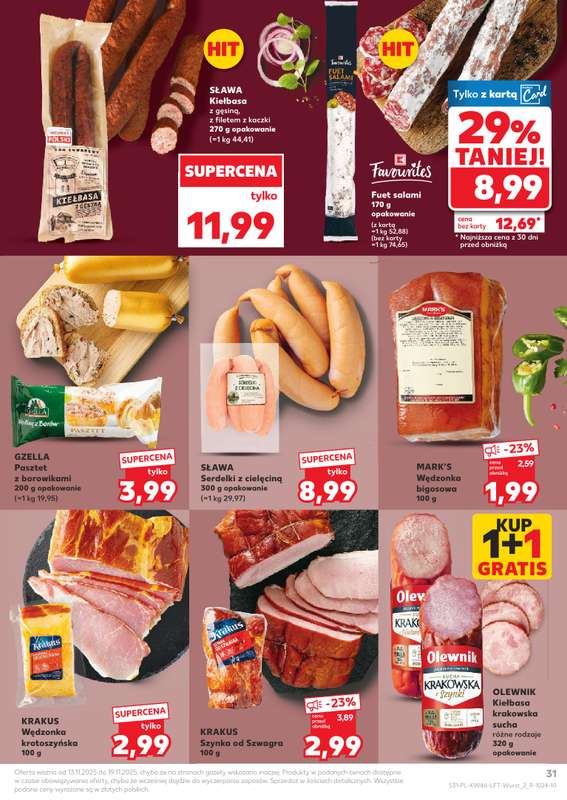 Kaufland - gazetka promocyjna Oferta Kaufland od czwartku 13.11 do środy 19.11 - strona 31